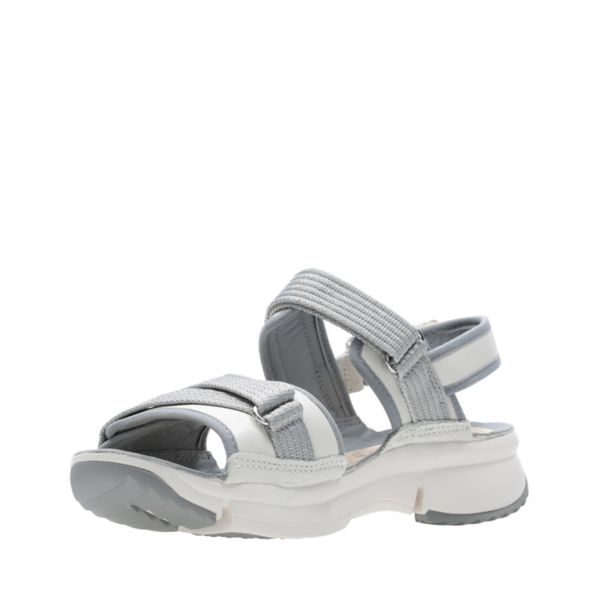 Clarks Womens Tri Walk Sandals White | CA-6094285